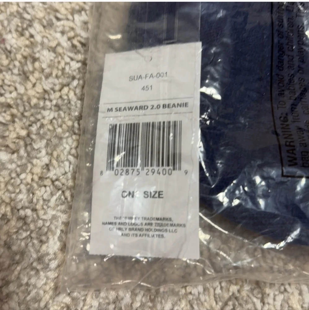 Hurley Seaward 2.0 Logo Beanie in Navy Blue NWT